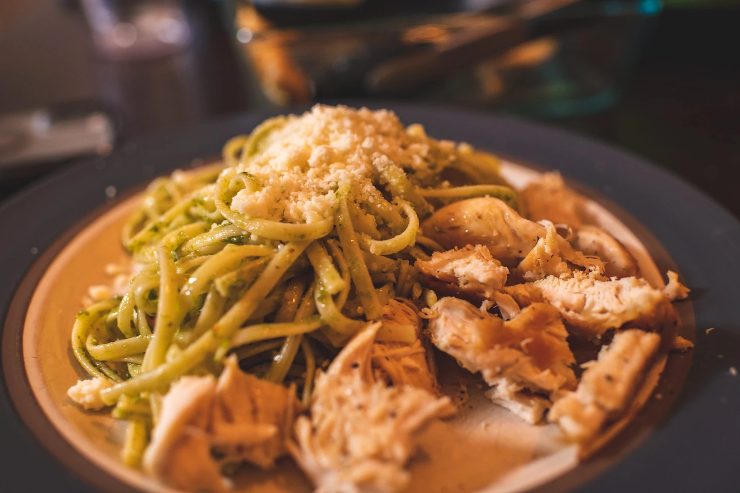 Basil Pesto Linguine with Chicken